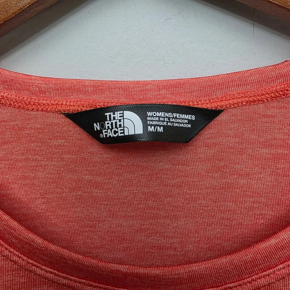The‎ North Face Womens Short Sleeve T-Shirt Coral Heathered Athletic Top Medium - Picture 3 of 7